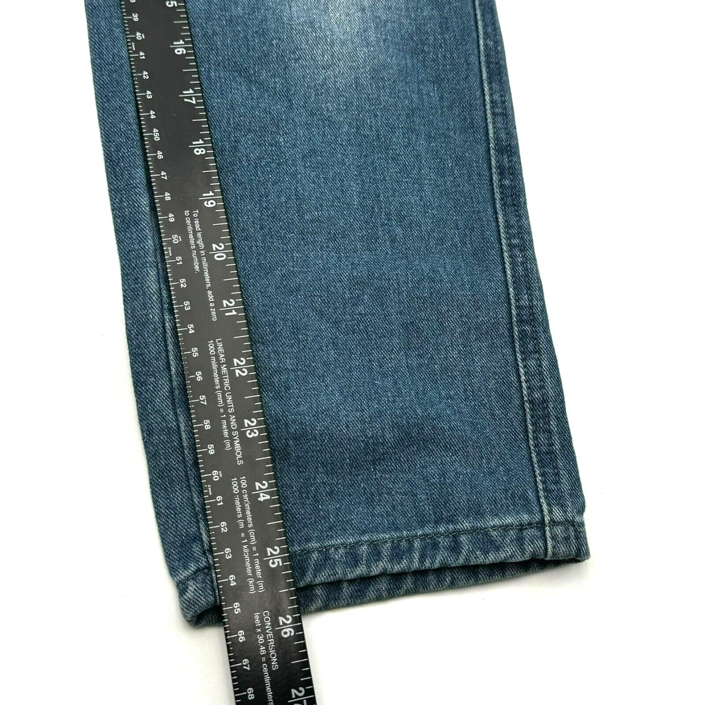 UMGEE Women's Denim Overalls Small Long Distressed Blue Pockets Cottage Cowgirl - Picture 12 of 12